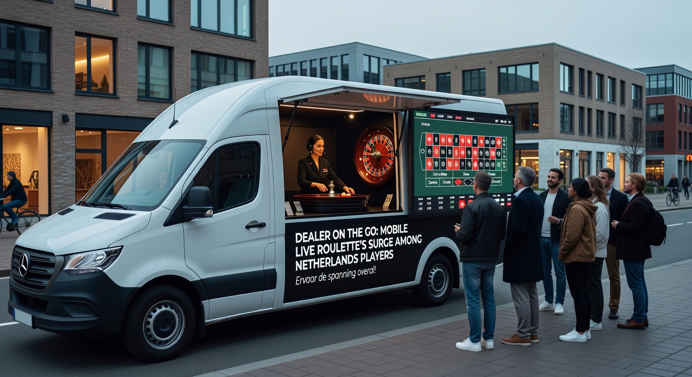 Mobiele live roulette op een smartphone met dealer in actie, populair onder Nederlandse spelers