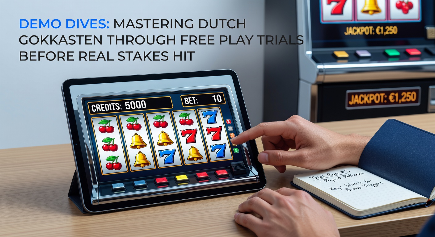 Close-up van een gokkast-scherm in demo-modus met actieve bonusronde en hoge multipliers