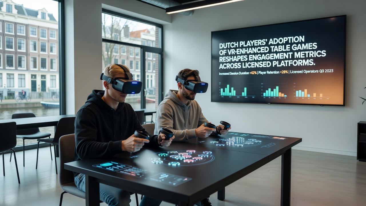 Nederlandse spelers die VR-headsets gebruiken tijdens tafelspellen op vergunde platforms