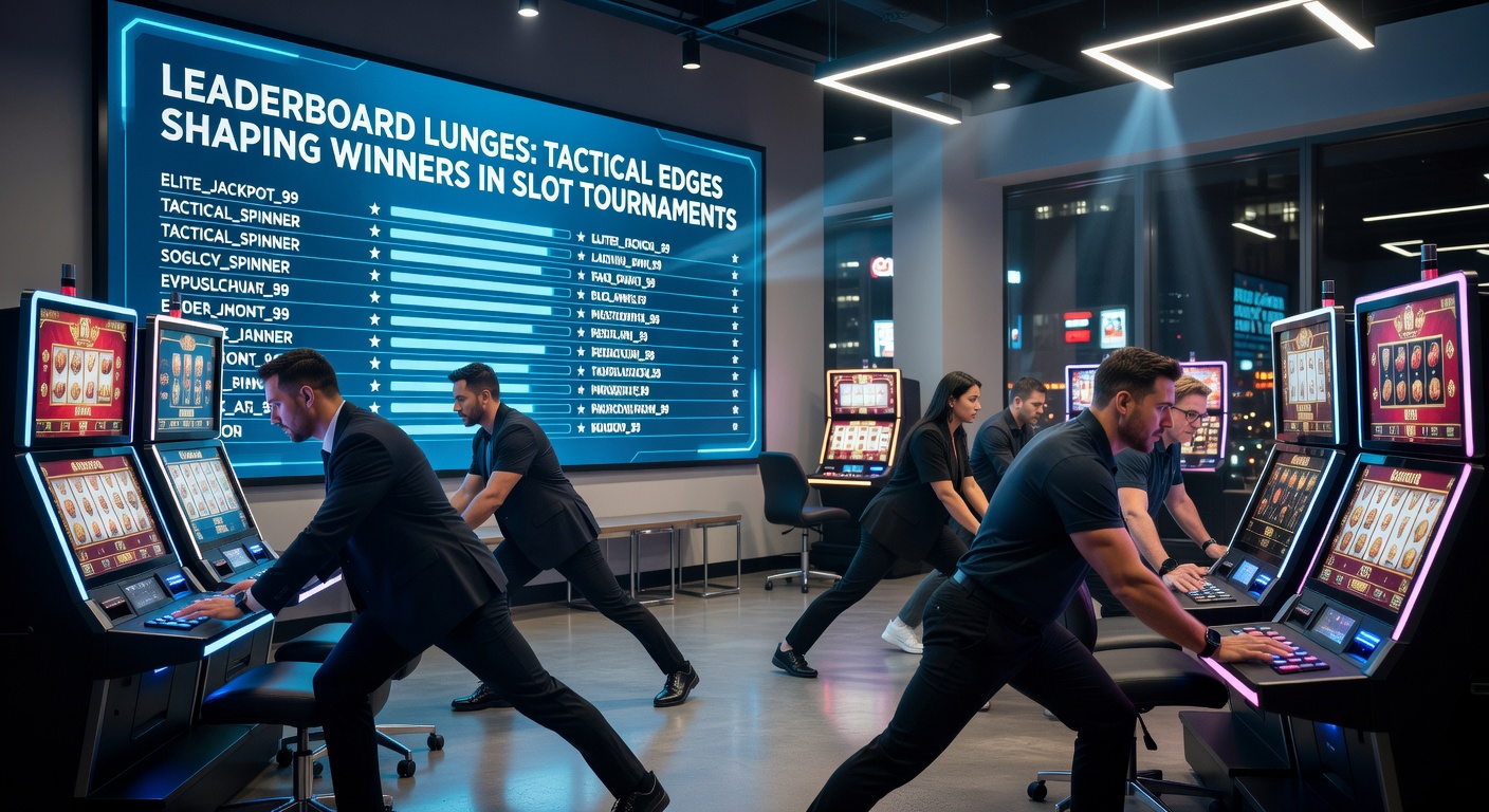 Spelers staren naar een gloeiend leaderboard in een online slot toernooi, met namen die razendsnel omhoog klimmen terwijl scores exploderen