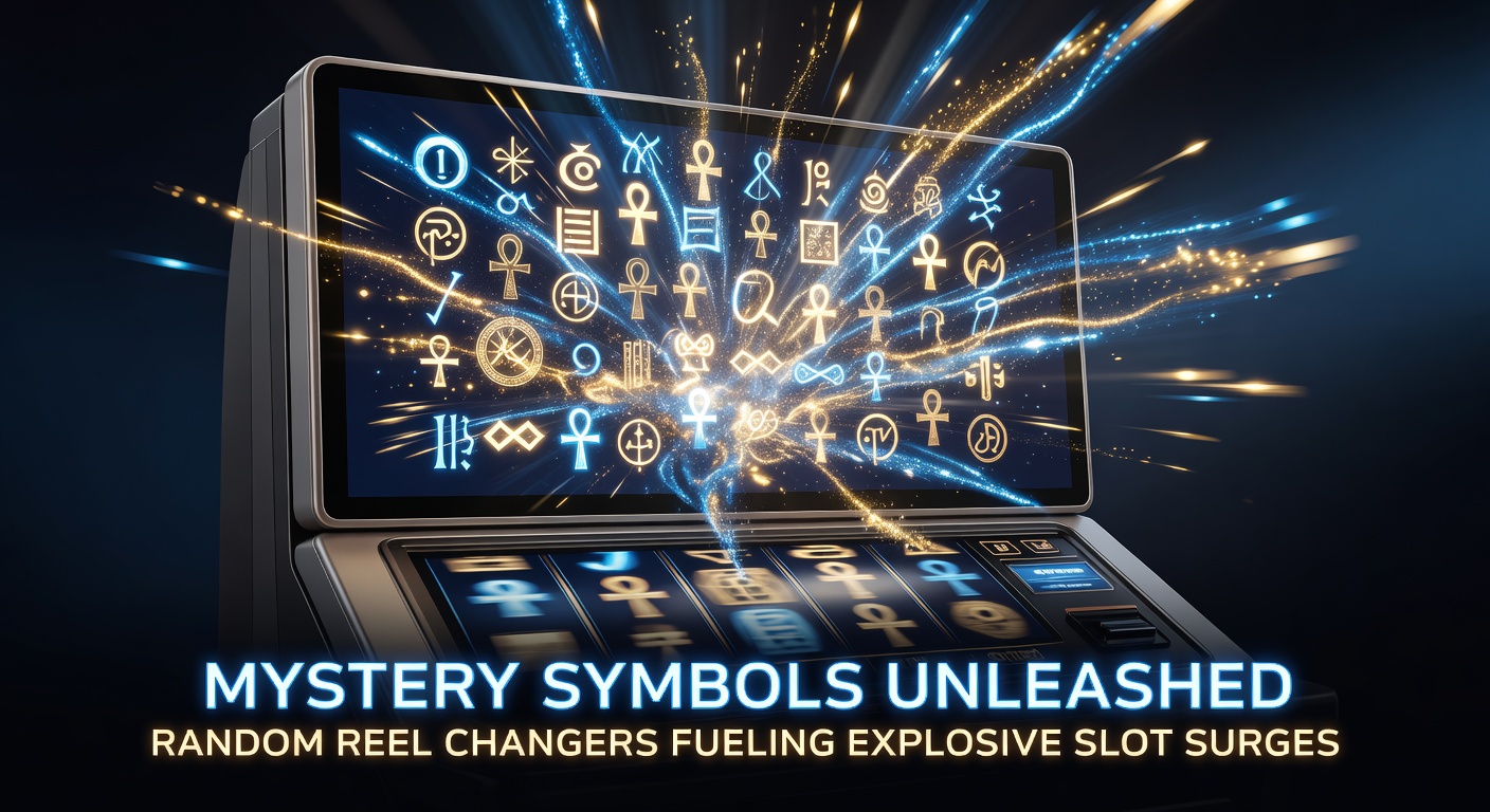 Schermafbeelding van een bruisende gokkast met mystery symbols die rollen transformeren in winnende combinaties, symboliserend de opwinding van plotselinge uitbetalingen