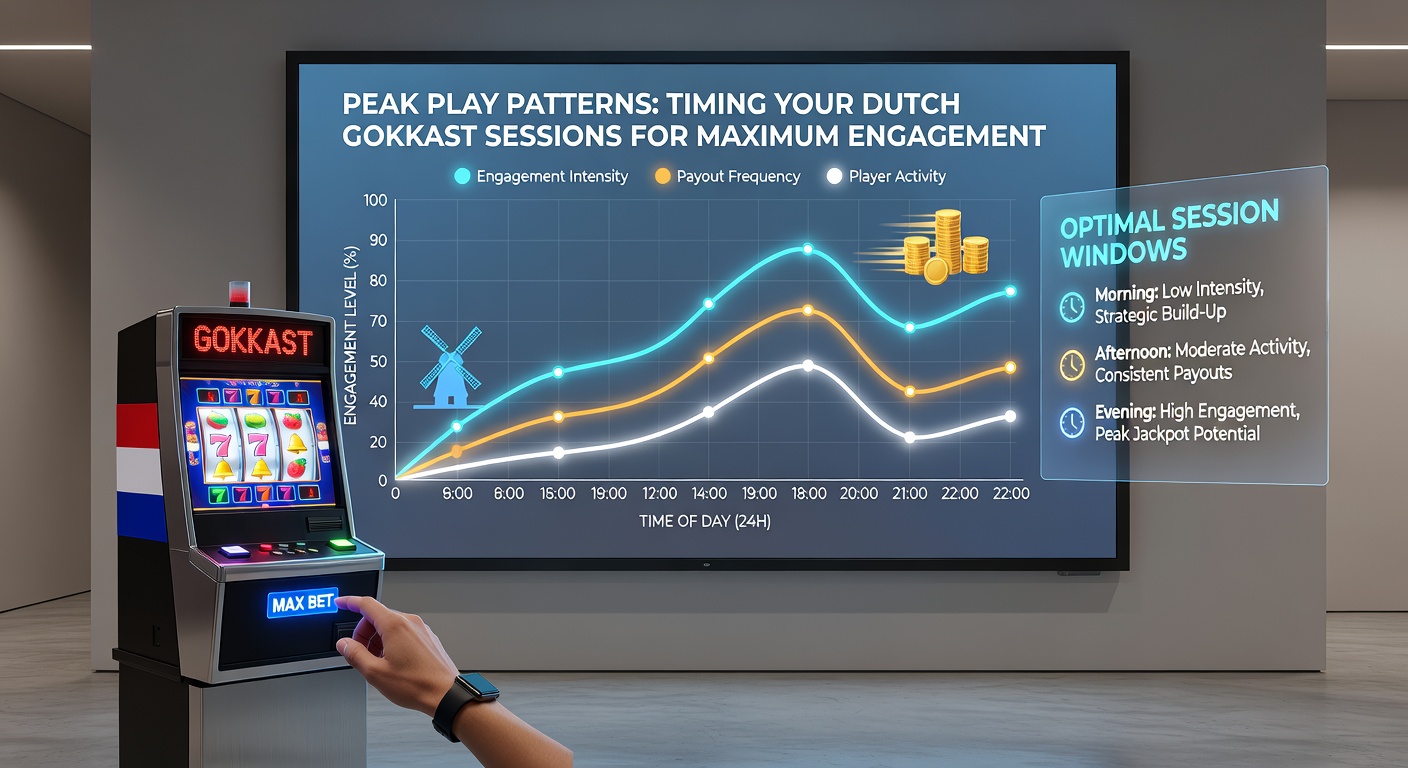 Lijn grafiek met wekelijkse speelpieken bij Nederlandse gokkasten, highlightend vrijdag- en zaterdagavonden