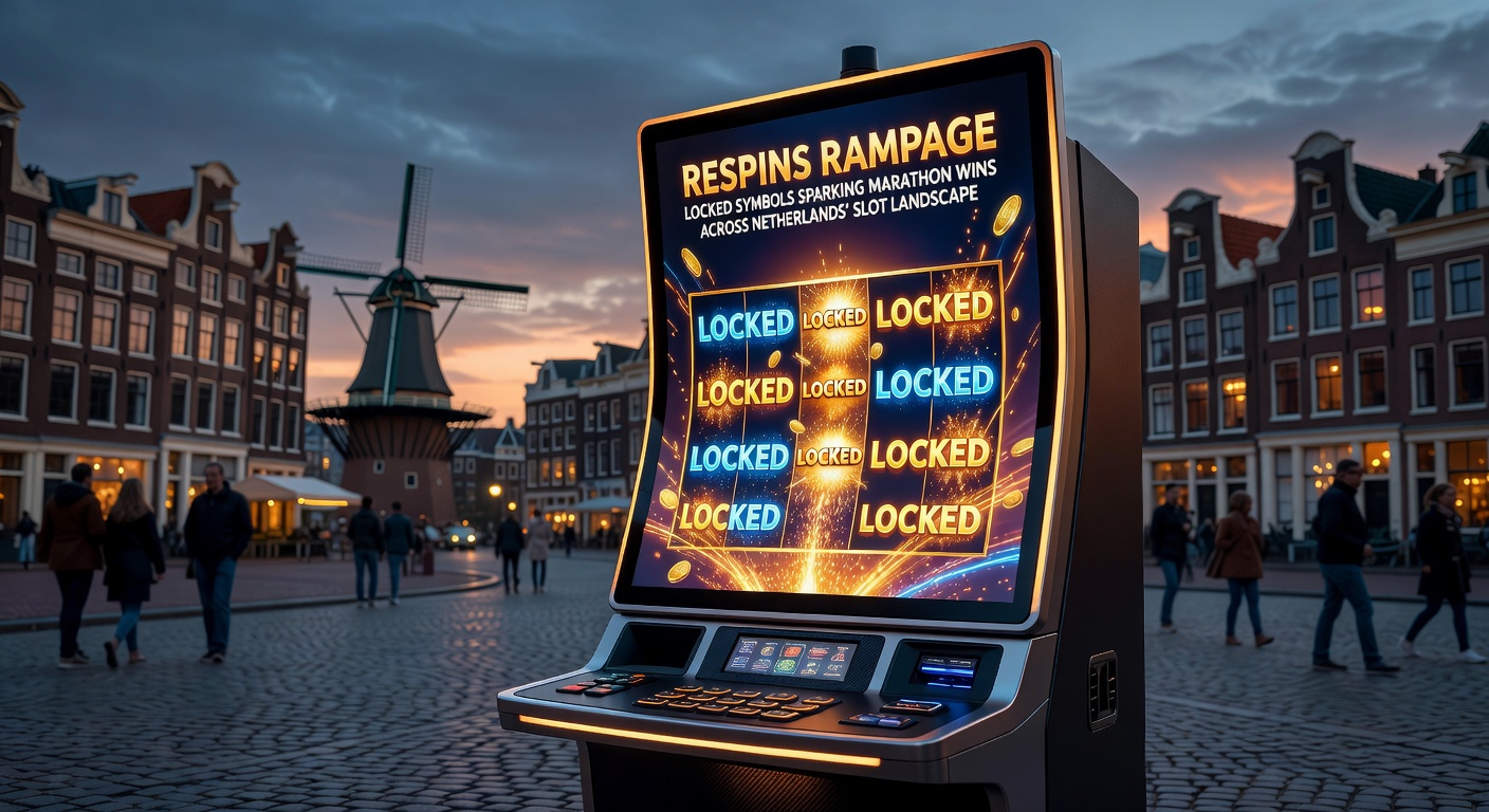 Schermafbeelding van een bruisende gokkast met respins-functie en vastgehaakte symbolen die een reeks overwinningen activeren op een Nederlands online casino platform